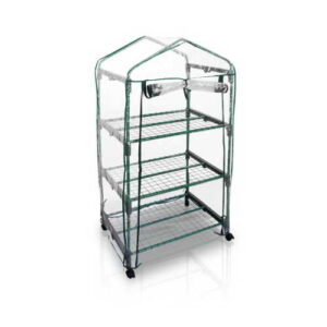 Berlan Gewächshaus 69 x 49cm x 3 mit Rollen BGH69X49-PVC - 1