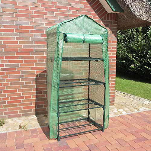 Foliengewächshaus Treibhaus Tomatenhaus Folienzelt K4 - 48 x 70 x 159 cm - 1