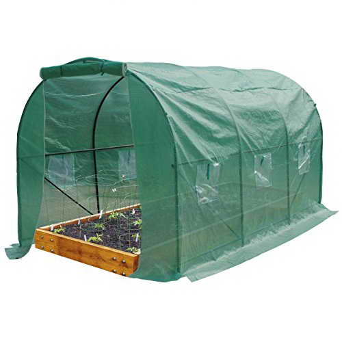 Rotfuchs Foliengewächshaus Treibhaus Tomatenhaus Frübeet Tunnel 12,5 m3 Grün - 1