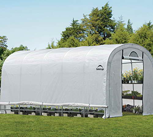 ShelterLogic Gewächshaus, Foliengewächshaus, Tomatenhaus // 610x370x250cm (LxBxH) // 22,57m² // Folienhaus & Folienzelt - 1