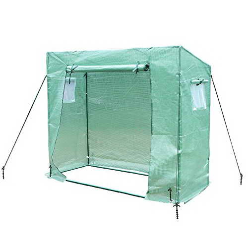 Songmics Foliengewächshäuser Mit Fenster 200 x 77 x 149/169 cm GWP20L - 1