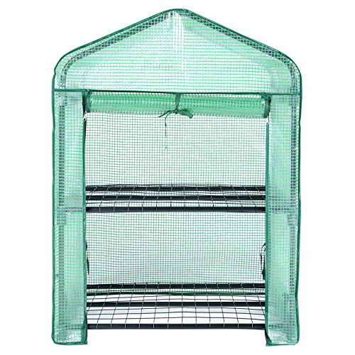 Songmics Foliengewächshaus Tomatenhaus mit Gitterplane 2 Etagen 69 x 49 x 95cm GWP02L - 1