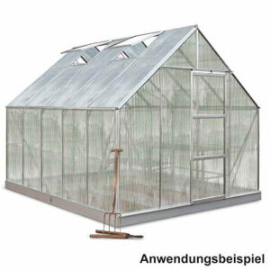 Halls Gewächshaus 257x322cm 8,3m² Universal108 Aluminium Polycarbonat Treibhaus - 1
