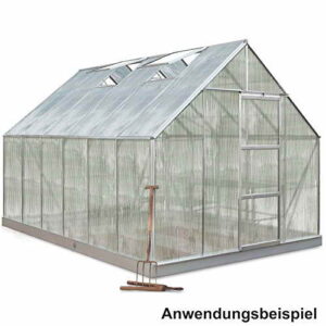 Halls Gewächshaus 257x384cm 9,9m² Universal128 Aluminium Polycarbonat Treibhaus - 1