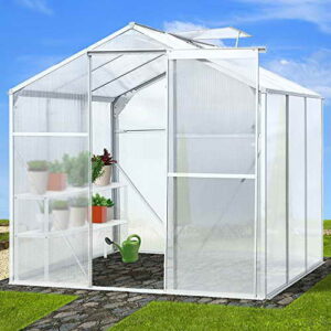 Jago Gewächshaus Treibhaus Pflanzenhaus Wintergarten Aluminium von -25°C bis + 60°C beständig 5,36 m³, 190 x 190 x 183,3 cm - 1