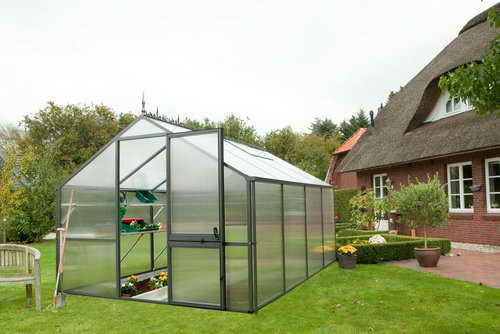 KGT Gewächshaus "Tulpe III" 7,5 m² (moosgrün) - 1