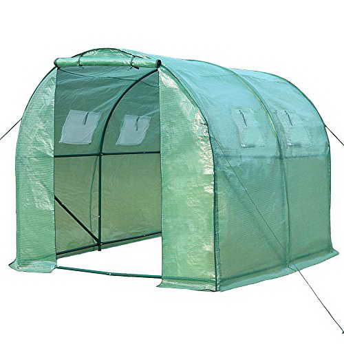 Songmics Foliengewächshaus Gewächshaus (Verbesserte Modelle mit Extra Großem Rohrdurchmesser 25 mm Verdickte Rohre mit 0,7 mm Rohrdicke) GWP25L - 1