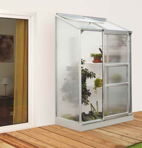 VITAVIA Anlehngewächshaus »Ida 900« silberfarben - 1