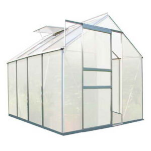 Zelsius - Aluminium Gewächshaus, Garten Treibhaus in verschiedenen Größen, mit Hohlkammerstegplatten, wahlweise mit Stahl-Fundament-Rahmen (190 x 250 cm - 6 mm Platten, ohne Fundament) - 1