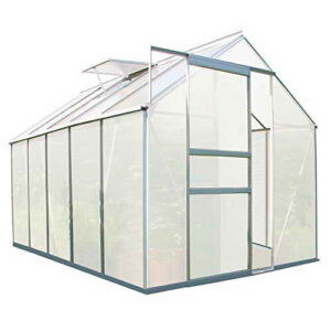 Zelsius - Aluminium Gewächshaus, Garten Treibhaus in verschiedenen Größen, mit Hohlkammerstegplatten, wahlweise mit Stahl-Fundament-Rahmen (190 x 310 cm - 6 mm Platten, ohne Fundament) - 1