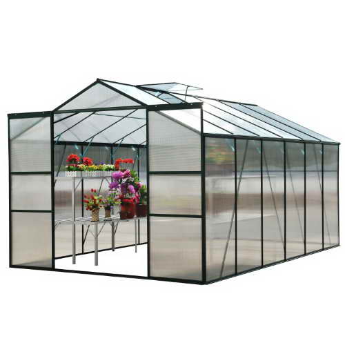 Outsunny® Alu Gewächshaus Treibhaus Frühbeet Tomatengewächshaus 6,25 m² - 9,28 m², 4 Größen 2 Typen NEU (XL ohne Stahlfundament) -