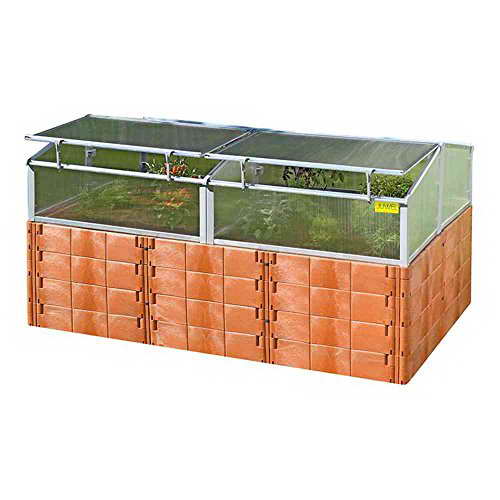 Thermo-Frühbeet 190x120x40/30cm terracotta -