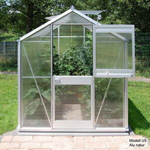 Beckmann Gewächshaus, moosgrün, 134 x 200 x 220 cm, U3-D-GE - 