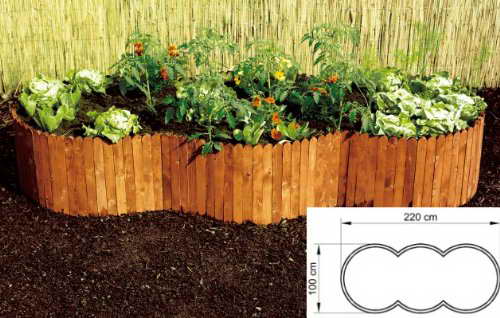 Beckmann KB2 Hochbeet 220 x 100 cm Höhe 44 cm, 860 Liter - 