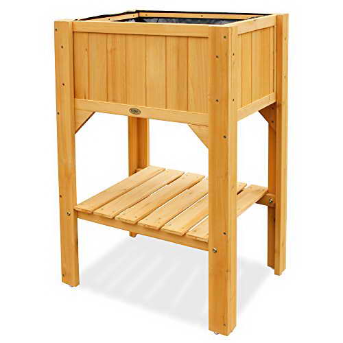 Habau 2853 Hochbeet Kompakt mit Ablage, gelb - 