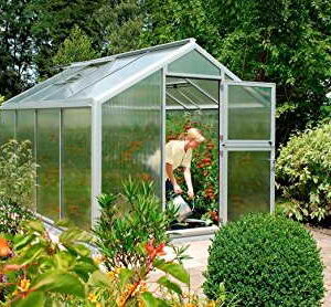 BECKMANN Gewächshaus Allplanta® 4, BxT: 270x606 cm, aluminiumfarben silberfarben -