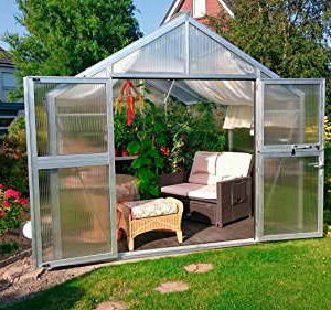 BECKMANN Gewächshaus Allplanta 6, B/T/H: 300/409/266 cm, silberfarben silberfarben -