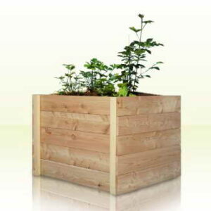 Profi Hochbeet Lärchenholz 102cmx97cm, Höhe 80cm inkl. Zubehör(Folie,Draht) -