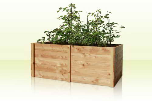 Profi Hochbeet Lärchenholz199cmx97cm, Höhe 80cm,inkl.Zubehör (Folie,Draht) - 