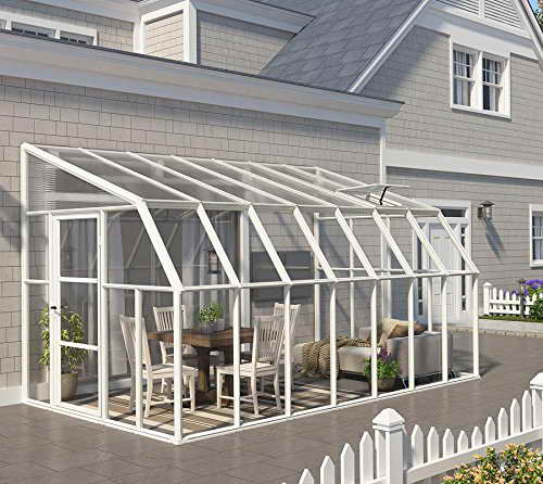 RION Kunststoff Anlehngewächshaus / Wintergarten "Sun Room 47" (446 x 258 x 266cm (TxBxH) + Dachfenster - 