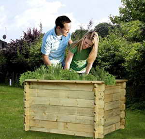 Hochbeet 150x100x82 cm aus Holz imprägniert ohne Boden von Gartenpirat® - 