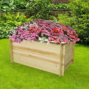 Holz-Hochbeet L 161 x B 81,5 x H 83 cm stabile Ausführung -