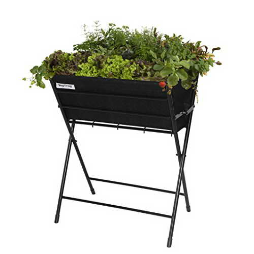 VegTrug POPKT012bK Hochbeet, Pflanztasche aus Filz, Schwarz -