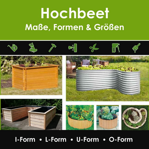 Hochbeet Maße: Viele individuelle Formen & Größen möglich.